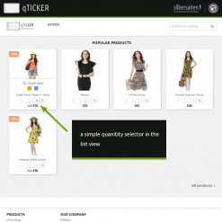 Qticker - Quantité indiquée dans la liste de produits Prestashop Module