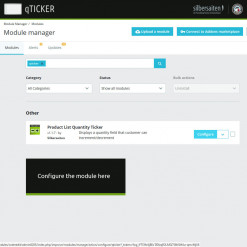 Qticker - quantity information from the product list Prestashop Module