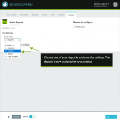 Depozyt artykułu (butelka, skrzynka itp.) Prestashop Moduł