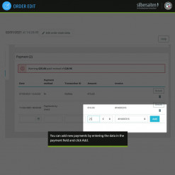 Order Edit – Modify Existing Order