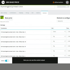 Unit Price Prestashop Module